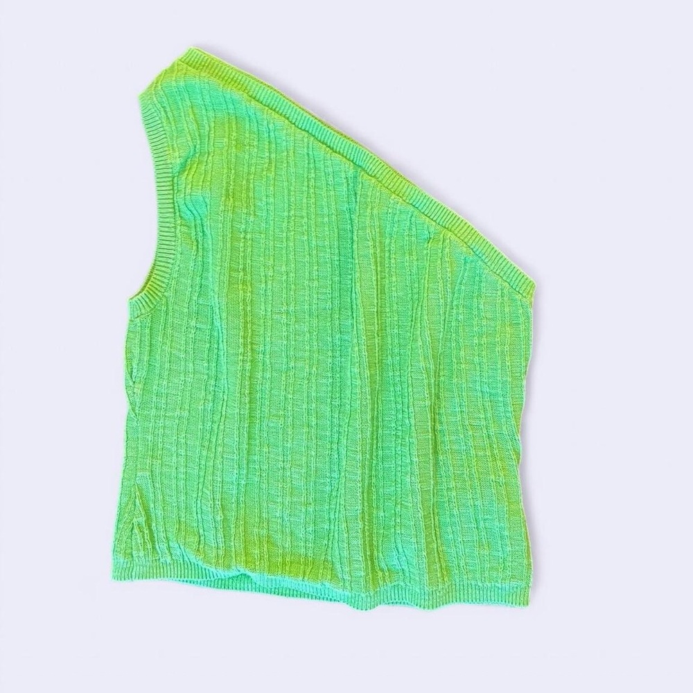 Green Free People one shoulder sweater - Picture 1 of 5